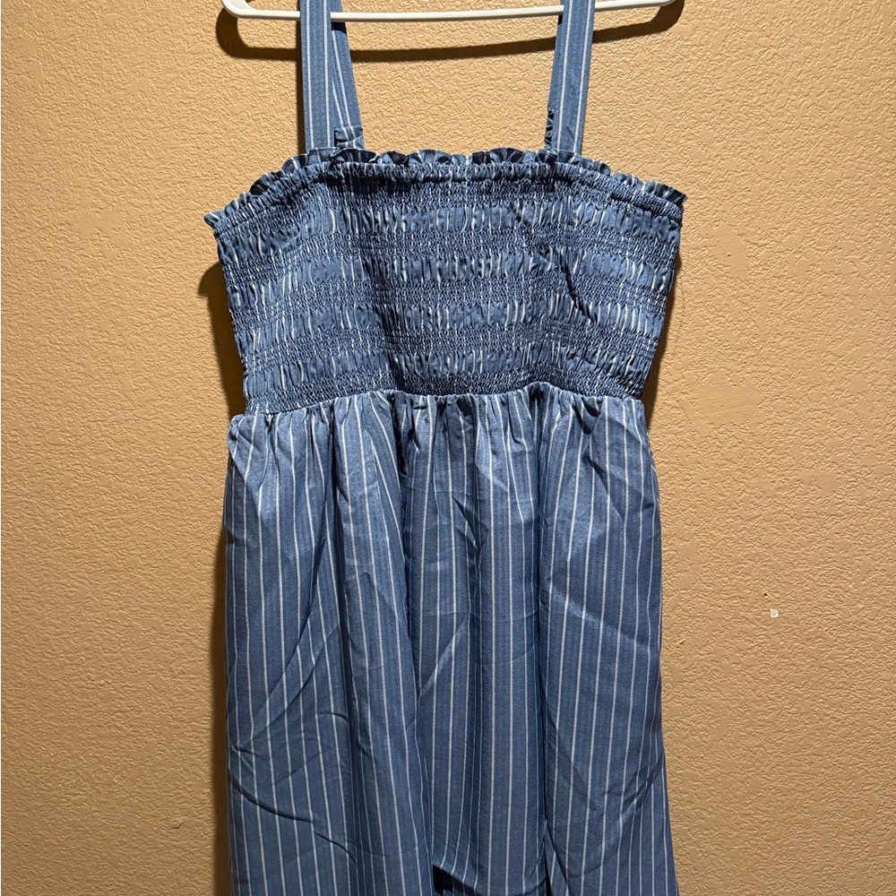 Smocked Tube Mini Dress with